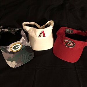 Bundle of 3 Sun visors MLB NFL  New Era & 47